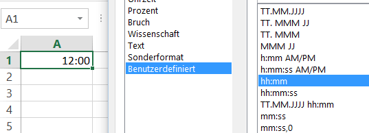 min-in-dezimal-Industrieminute-Excel